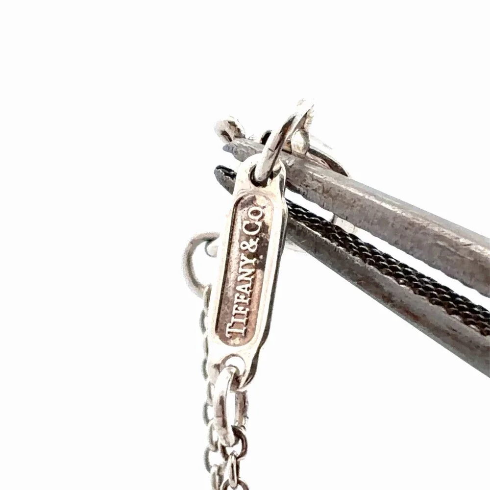Tiffany & Co Elsa Peretti 925 Sterling Silver Teardrop Raindrop Pendant Necklace